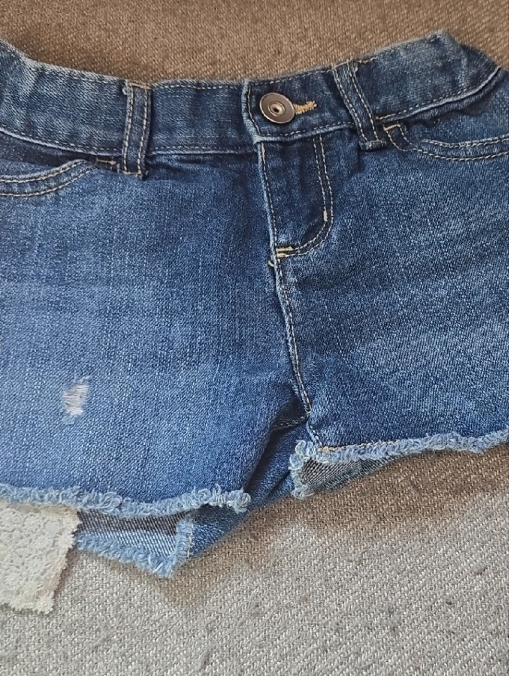 Place Dark Blue Denim Cutoff Shorts